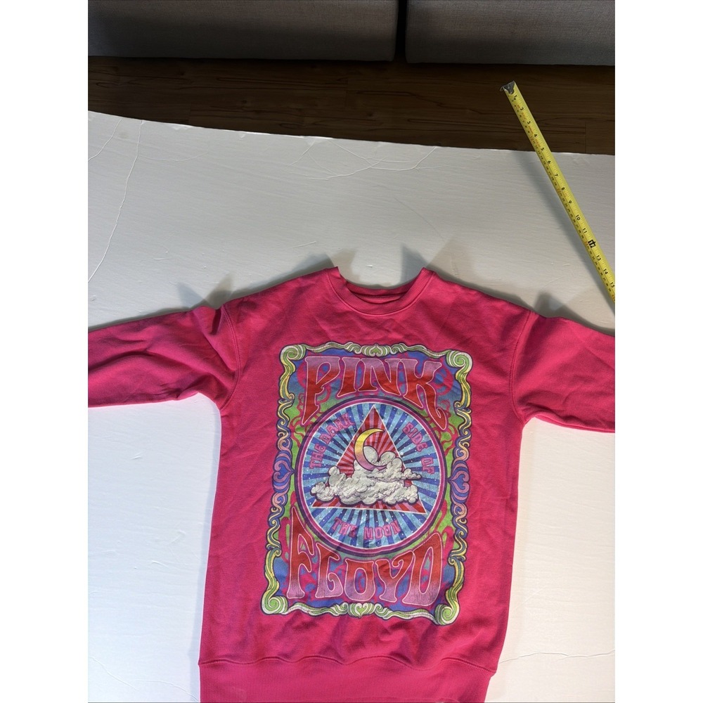 Pink Floyd The Dark Side Of The Moon Psychedelic Mushrooms Pink Sweatshirt  Xl